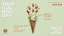 坚果冰淇淋海报设计源文件分层素材