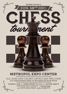 国际象棋比赛海报psd下载