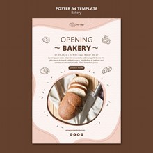 面包烘焙店宣传招贴psd下载