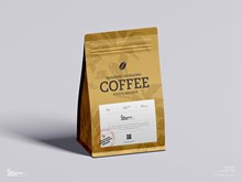 免费咖啡品牌包装袋样机模型psd图片