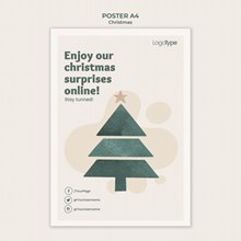 圣诞节线上购物海报模板psd免费下载