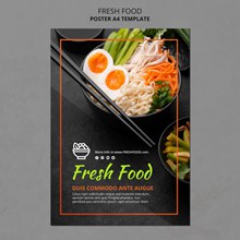 生鲜食品广告模板传单分层素材