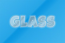 透明玻璃质感立体字设计模板源文件psd下载