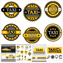 出租车标签标识矢量图片