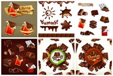 巧克力食物美食矢量图片