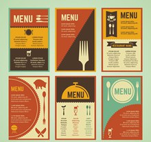 多页色彩餐厅菜单矢量图片