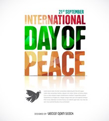 和平的日子海报矢量图片