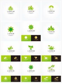 绿色生态主题LOGO矢量图片