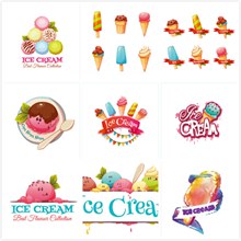 甜品冰淇淋雪糕矢量图片