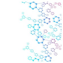 彩色分子结构背景矢量图片