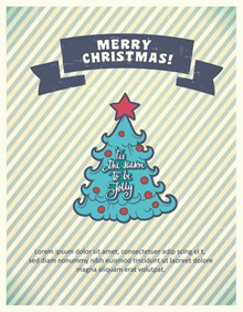 圣诞树插画海报矢量图片