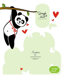 卡通熊猫设计矢量图片