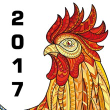 2017鸡年海报矢量图片