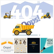 404网页设计矢量图片