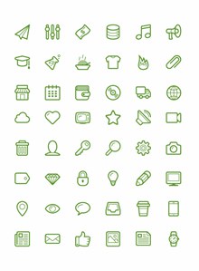 绿色全套icon矢量图片