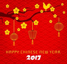 中国新年背景矢量图片