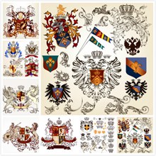 皇室徽章素材矢量图