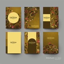 黄色花卉植物卡片设计图片矢量图片