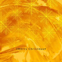 金色雪花纹圣诞贺卡矢量图