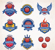 篮球队队徽logo设计矢量下载