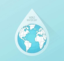 国际水资源日贺卡矢量图片