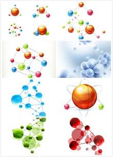 化学分子矢量图片