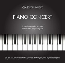 钢琴音乐会海报矢量图