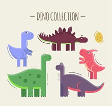 恐龙和恐龙蛋设计矢量