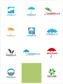 雨伞logo矢量图