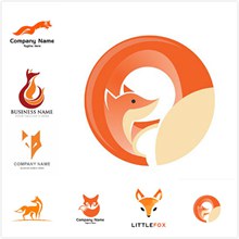 狐狸形象标志矢量图片