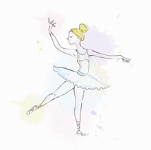 芭蕾舞图矢量素材