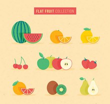 彩色水果设计矢量图片
