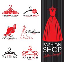 时尚服装店logo矢量图片