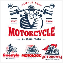 摩托赛车手竞技logo矢量图