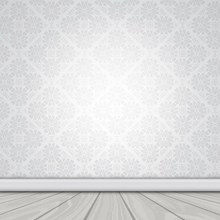 白色花纹墙壁和木地板矢量图