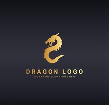 金色龙形logo矢量图片