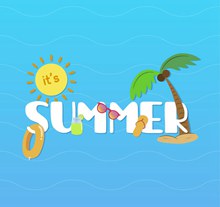 创意夏季SUMMER背景矢量图片