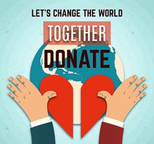 创意爱心慈善捐献海报矢量图