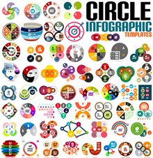 创意圆圈信息图设计矢量图