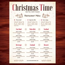 创意圣诞节餐厅菜单图矢量图下载