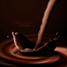 动感液态巧克力矢量图下载
