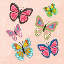 6款彩色蝴蝶设计矢量图片