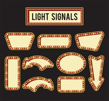 9款创意空白广告信号灯设计图矢量素材
