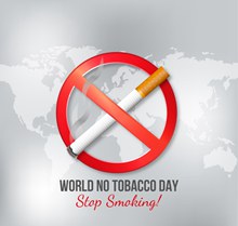 创意世界戒烟日海报矢量图