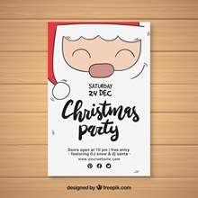 圣诞Party海报矢量素材