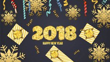 2018新年艺术字矢量图片