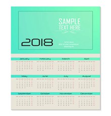 几何图形元素2018日历创意矢量图片