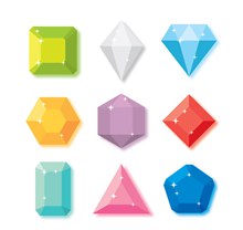 9款彩色钻石设计矢量
