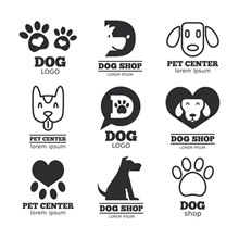 9款创意宠物狗标志图矢量图下载