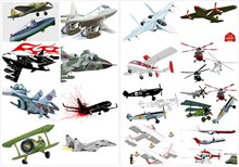 各种飞机造型矢量图片
